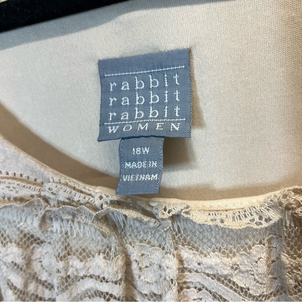 NWT Rabbit Rabbit Rabbit Lace Textured Dress in Gray Size 18W - Picture 6 of 10